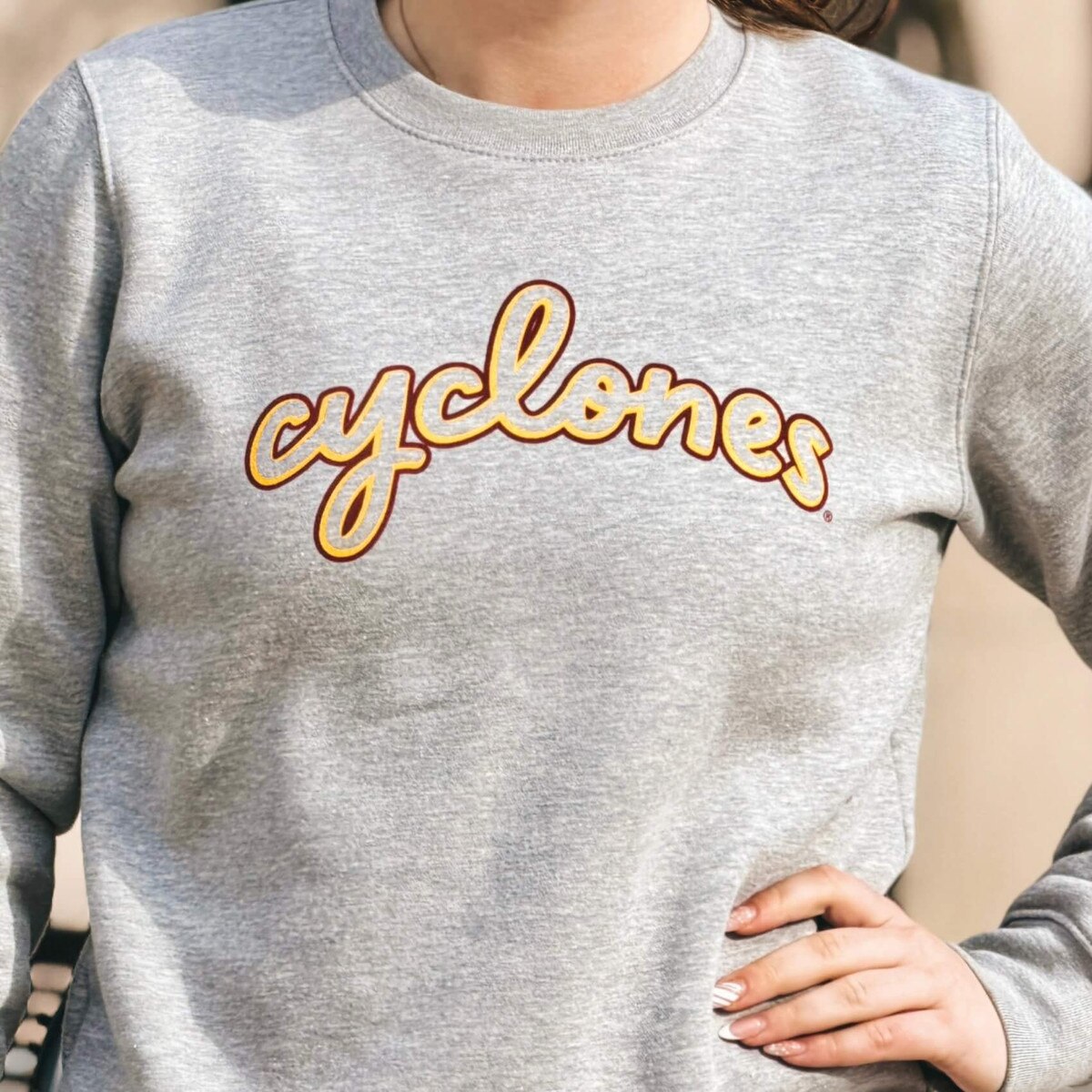 Artisans Cyclones Women's A-Team Gray Crewneck
